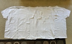 Fruit of the Loom Men’s White Crew Neck T-Shirt Undershirts L 5 Pack new W/o tag