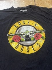 Guns N Roses, Black Short Sleeve T Shirt men’s XXL Rock Music 80s 90s Band Tee