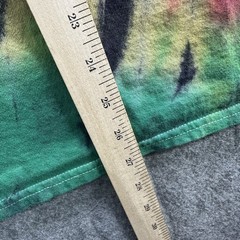 DOM Shirt Mens Medium Tie Dye Peace Sign Embroidered Graphic Hippie Festival Tee
