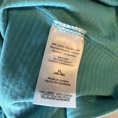 George Mens XL Teal Horizontal Stripe Pocket T-Shirt Cotton Blend New