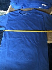 Bulk Lot Of 36 New Champion 100% Cotton T-Shirt T425 Royal Blue Tagless SMALL