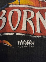 Born Wild Panther Shirt XL Double Sided Used Black 90’s Biker Motorcycle