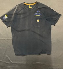 Carhartt Men’s Pocket Work T-Shirt Embroidered Logo Short Sleeve Black Size L