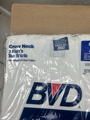 Vintage U.S. Military Issue BVD WHITE T-Shirts (3-Pack) Cotton Comfort – LARGE