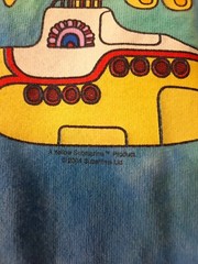 Rare Graphic THE BEATLES Yellow Submarine-Liquid Blue Tag Tie Dye ShIrt Size XL