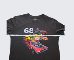 Hot Wheels Graphic T Shirt Unisex S Gray 68 Red Flame Muscle Cars Mad Engine