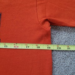 Vintage 70s Maxwell Radiation Funk Three Mile Island Medium Mens Orange T-Shirt