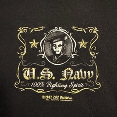 U.S. Navy Shirt Mens X-Large Black 7.62 Design American Sailors Graphic Tee 2007