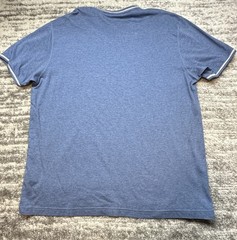 Raffi Shirt Mens 2XL Blue Trim V Neck Tee 100% Cotton Soft Lightweight