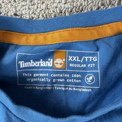 Timberland Original Large Logo T-Shirt Blue Black Men’s Size XXL