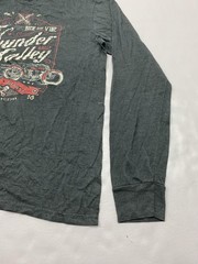 District Made Shirt Mens M Gray Thunder Valley Rally Graphic Tee Long Sleeve