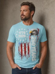 American Eagle Patriotic Freedom Anniversary Comfort Tee