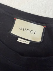 Gucci Black Logo Cotton Jersey Men’s Short Sleeve T-Shirt Size M