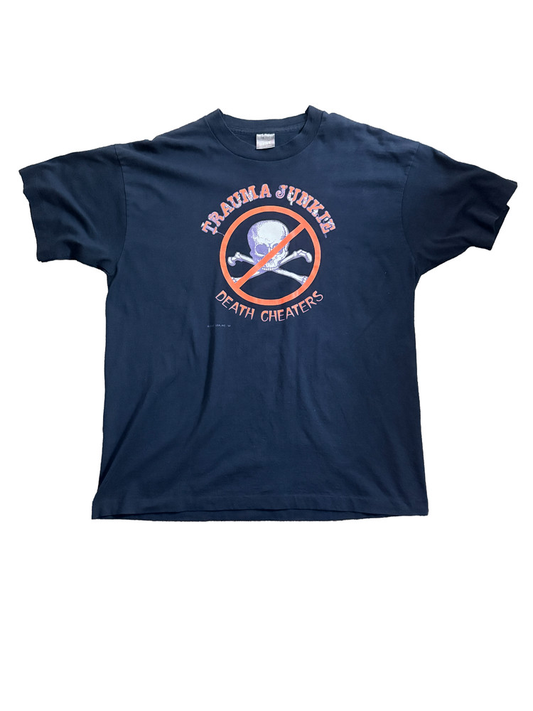 Vintage 1990’S Best Fruit of The Loom “Trauma Junkie Death Cheaters” Shirt