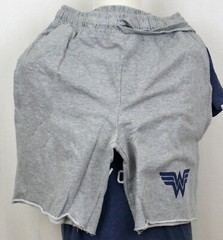 Wonder Woman T-Shirt & Shorts DC Comics Superhero Graphic Tee Blue & Gray NWT