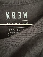 KREW Skate T-Shirt Medium Black Graphic Tee Streetwear Skateboarding