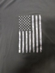 Black Light Weight Moisture Wickened Patriotic T-Shirt Size Large