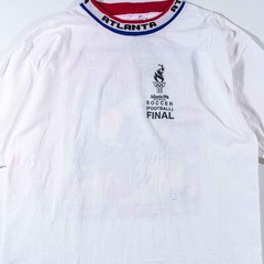 Vintage 1996 Olympics Soccer Shirt Large Final Kick To Athens Georgia Tee 90s