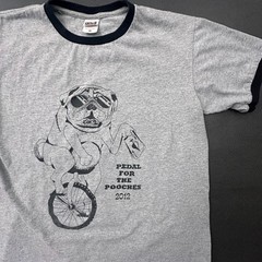 Anvil Ringer T Shirt Mens Medium Gray Retro Style Y2k 2000s Dog Puppy Lover