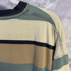 Vintage Karl Kana Jeans Striped T Shirt Mens 3XL 27.5×31.5 90s Y2K
