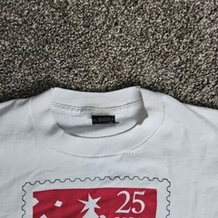 1990 Seasons Greetings Stamp USPS Short Sleeve Vintage Size XL Holiday Shirt