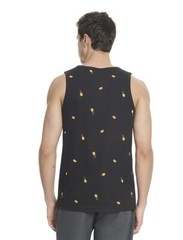 Hurley Men’s Small The One & Only Graphic Tank Top Soft Cotton Pineapple Black