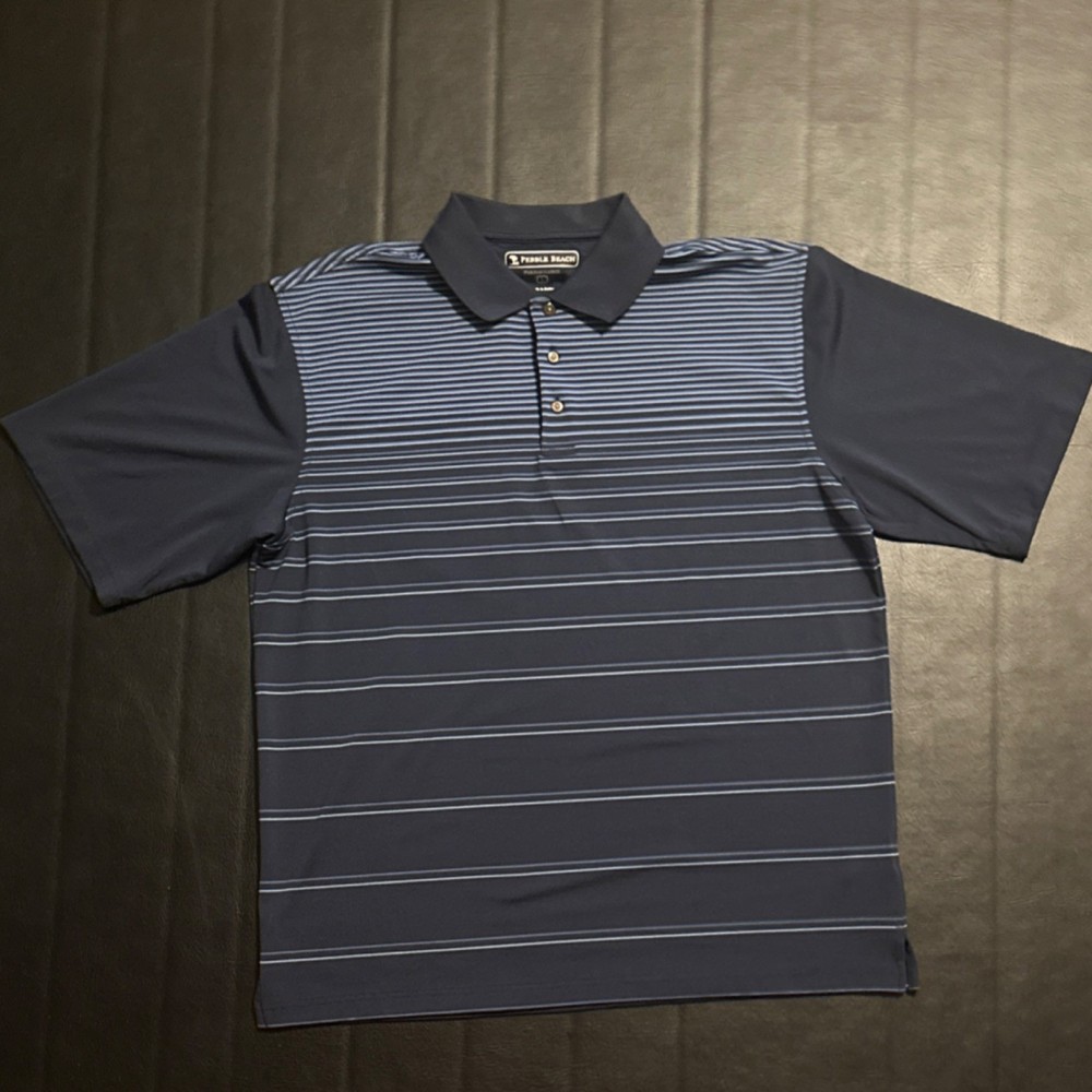 Men’s Polyester Polo T-Shirt Size Large Machine Washable