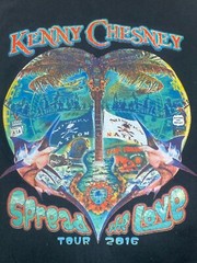 Kenny Chesney Spread the Love Tour 2016 T Shirt Size S #980***