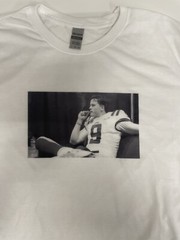 Burreaux Smoking Cigar Joe Burrow White Tee Size L