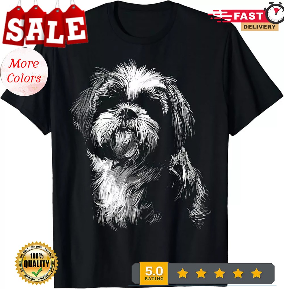 2026/Dog Lover Cute Animal Pet Art Graphic Shih Tzu Casua T-Shirt,Unisex Tees