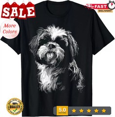 2026/Dog Lover Cute Animal Pet Art Graphic Shih Tzu Casua T-Shirt,Unisex Tees