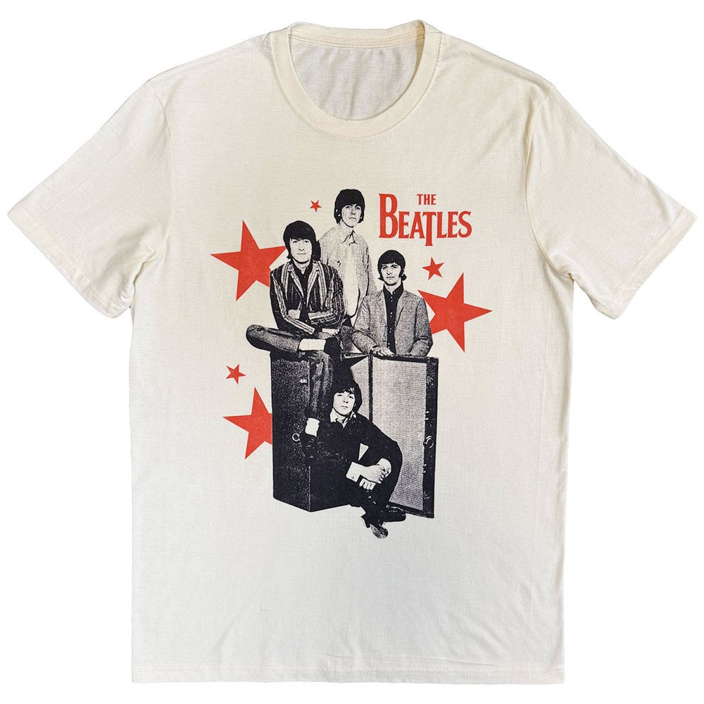 The Beatles – Red Stars – Natural t-shirt