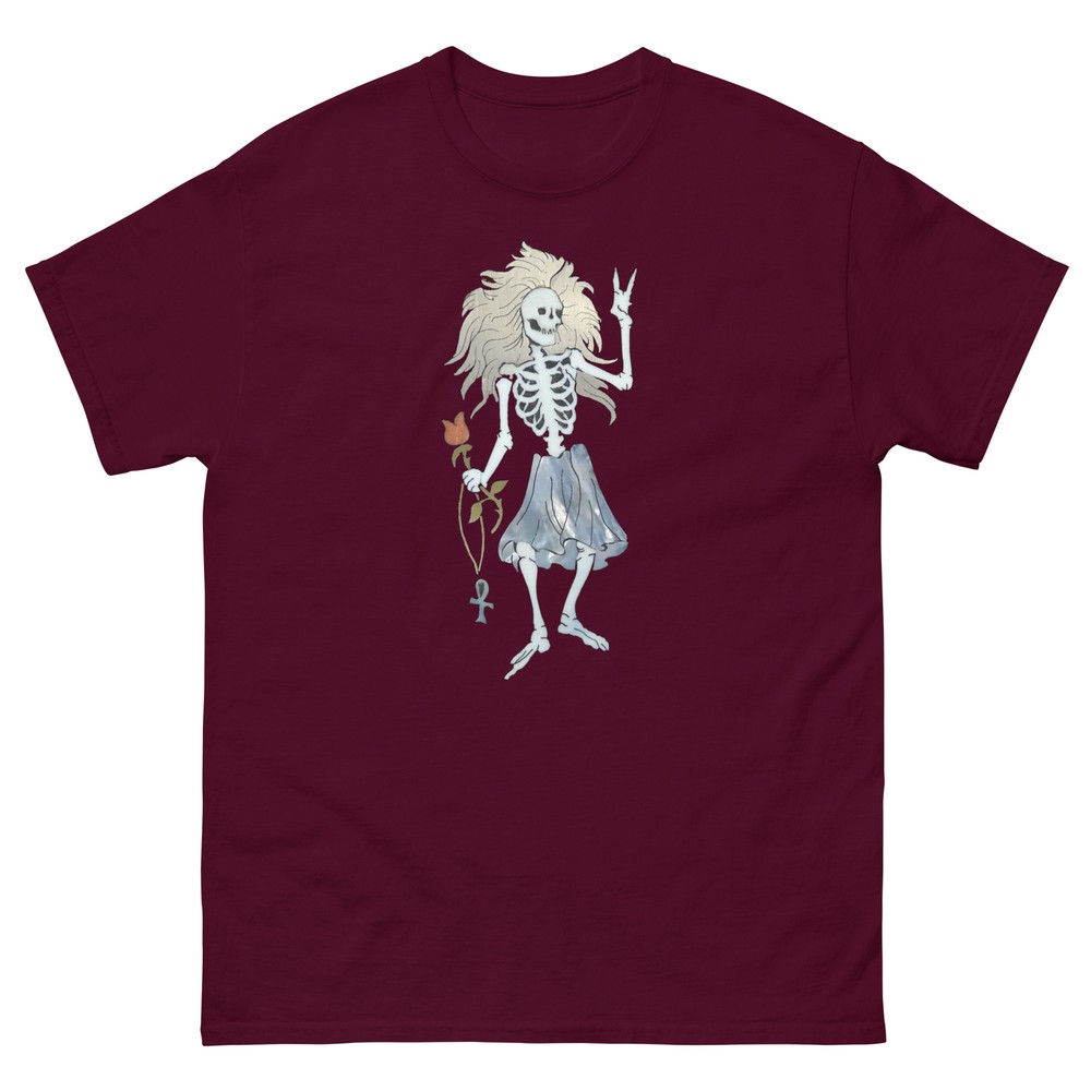Jerry Garcia Rosebud Skeleton Grateful Dead Unisex classic tee