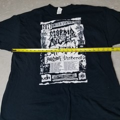 Morbid Angel MEDIUM black t-shirt from 2017 USA Tour Gilden Size 2XL