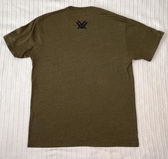 Vortex Optics Shirt Mens Lg 21” X 28” Black Logo Green T Shirt