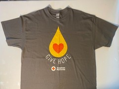 American Red Cross Give Hope Platelet Drop and Heart XL T-Shirt – Blood Donor