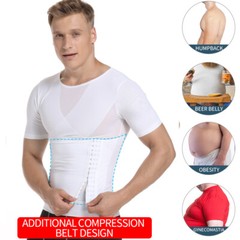 Fajas Para Hombres Faja Reductora De Hombre Body Shaper Tummy Control Tee Shirt