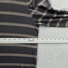 Old Navy Men Shirt L Black Striped Long Sleeve NWT