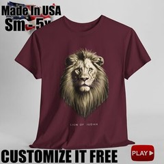 Lion Of Juda Christian Jesus Faith Church T-SHIRT GOD Lion King David V 1.0