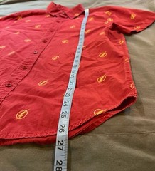 DC Comics The Flash Logo Button-Up Shirt Size XS