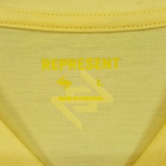 REPRESENT Shirt Mens Large Yellow Crew Cut Off Sleeveless Oversized Tank Tee