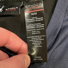 Spyder Active Shirt Mens Medium Blue Black Performance Wicking ProWeb