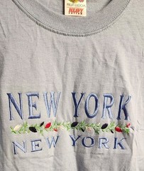 Fruit Of The Loom T Shirt Men’s M Medium NEW YORK NEW YORK Vintage Embroidered