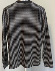 Men’s Abercrombie And Fitch Long Sleeve Henley Shirt Muscle Gray Striped Medium