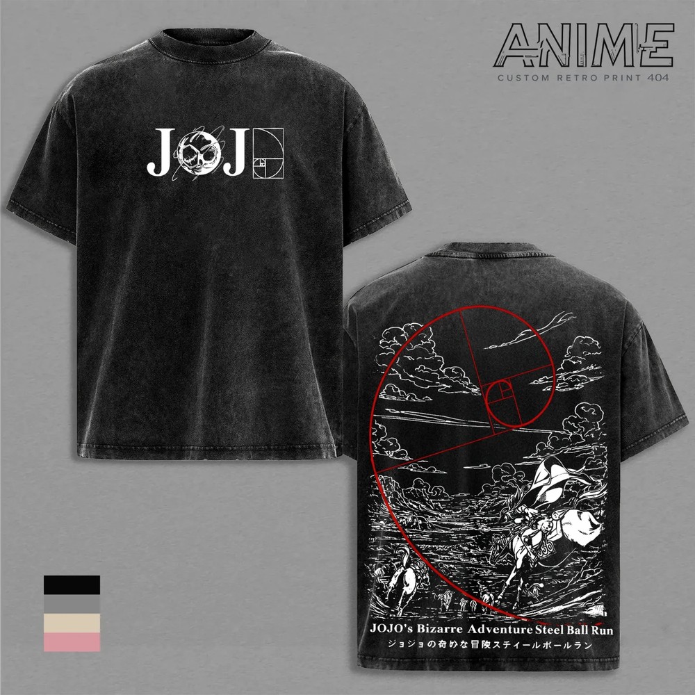 Steel Ball Run T-Shirt, JoJo’s Bizarre Adventure Graphic Tee 2Version