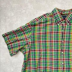 Ralph Lauren Blake Madras Check Short Sleeve Shirt XL Red Pony Made in India Fo