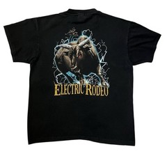 Vtg Brooks & Dunn Electric Rodeo Single Stitch T-Shirt Size XL Double Graphics