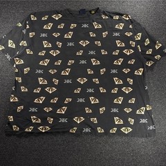 Karl Kani Gold T-Shirt Black Diamond AOP Mens 4XL Streetwear KK Logo