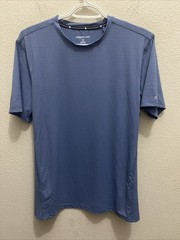 Kenneth Cole Active Mens Medium Captain Blue Short Sleeve Crew T-Shirt Tech NWT