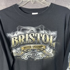 Anvil Bristol Motor Speedway Thunder Valley Long Sleeve T-Shirt Men’s L Black